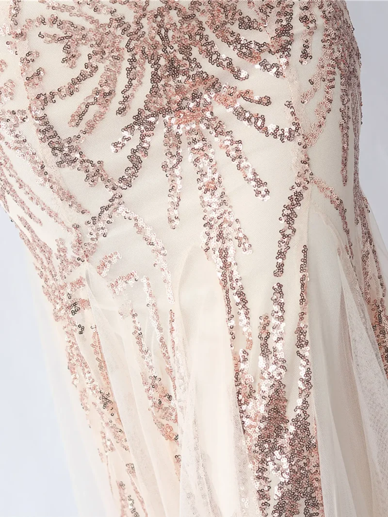 Sexy Backless Sequin Maxi with Mesh - Image 23