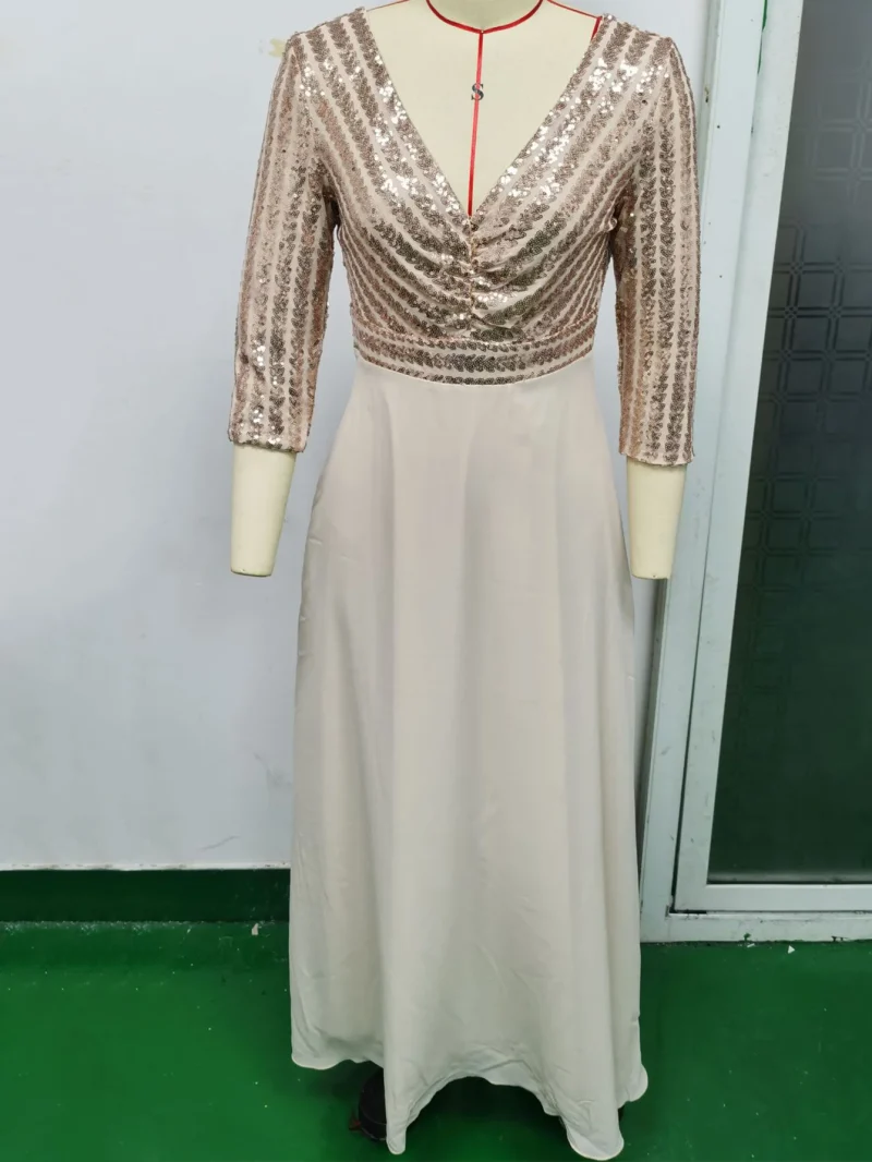 Sexy Backless Corset Sequin Maxi Dress - Image 39