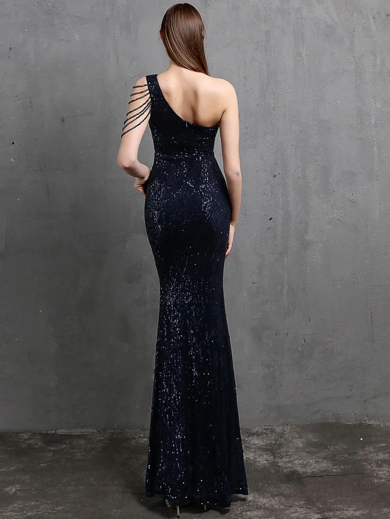Sexy Backless Sequin Maxi Wedding Dress - Image 22