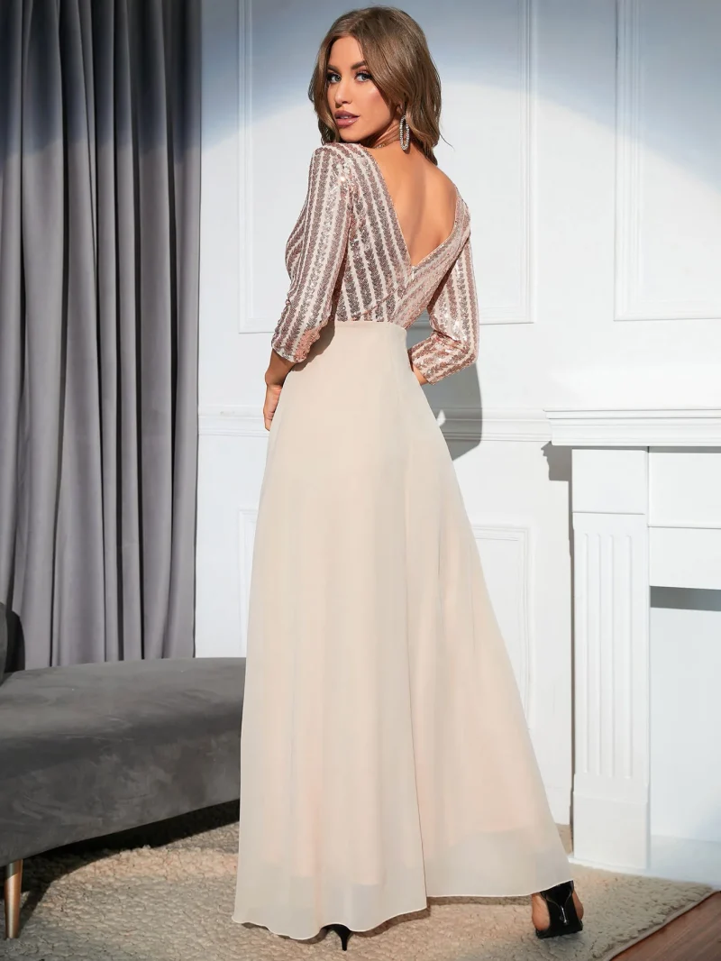 Sexy Backless Corset Sequin Maxi Dress - Image 38