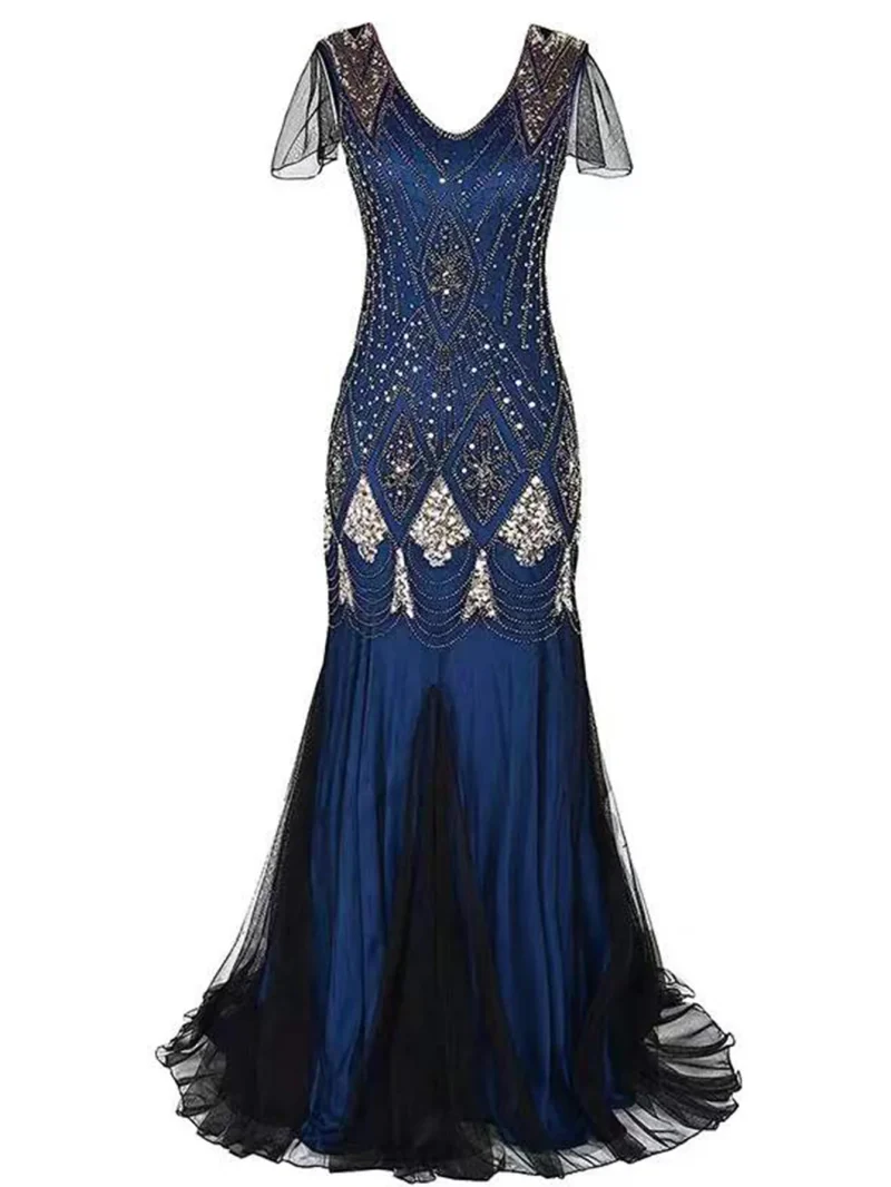 Sexy Backless Sequin Maxi Summer Dress