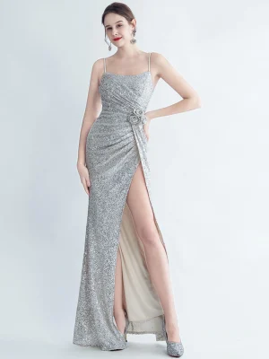 Luxury Backless Sequin Maxi Dress