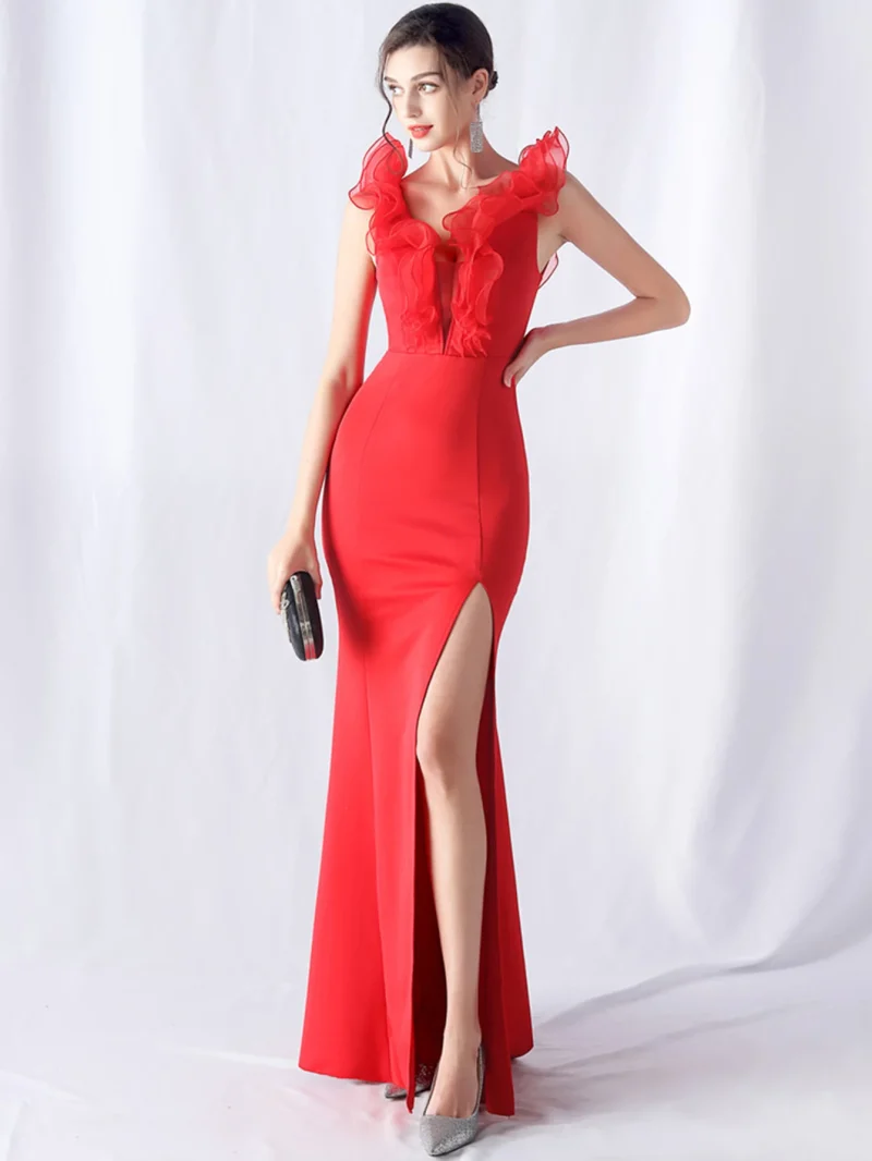Elegant Luxury Mesh Bridesmaid Dress - Image 12