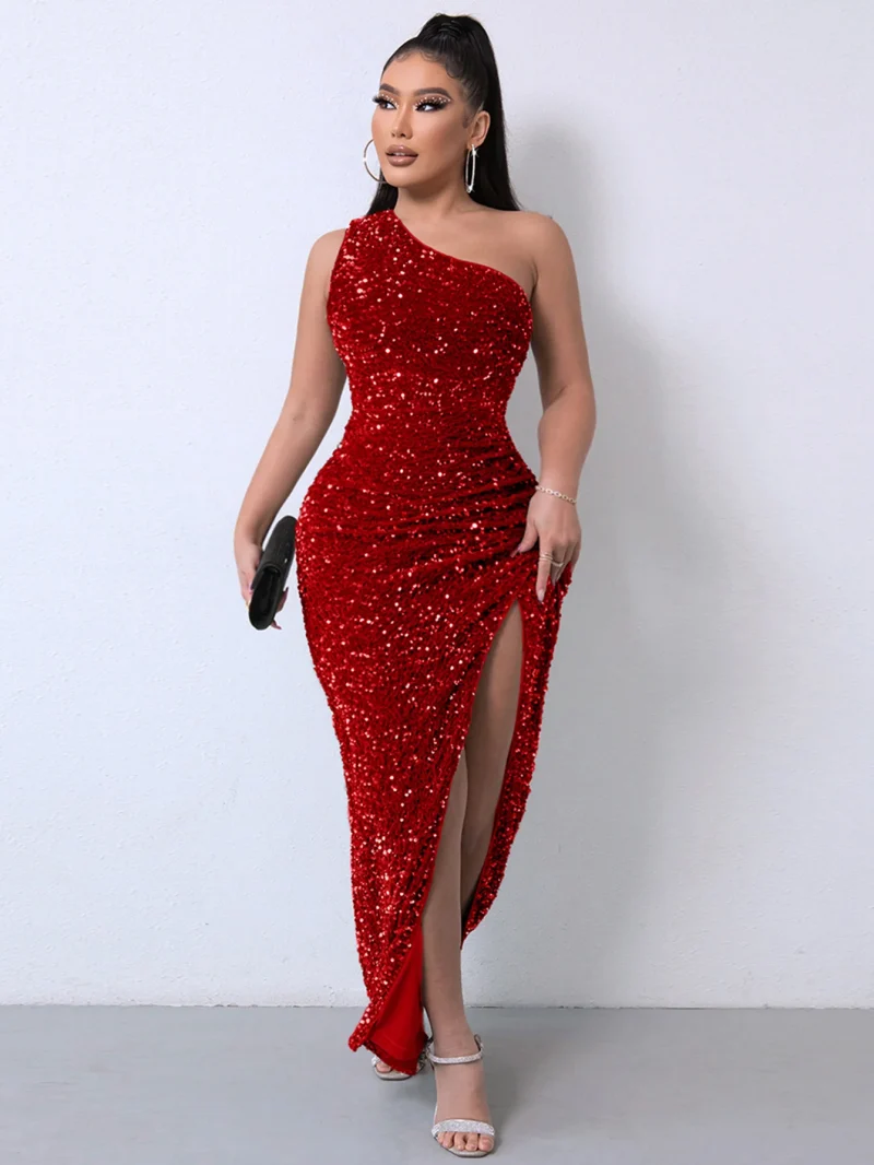 Sexy Backless Black Sequin Maxi Summer Dress Women - Image 7