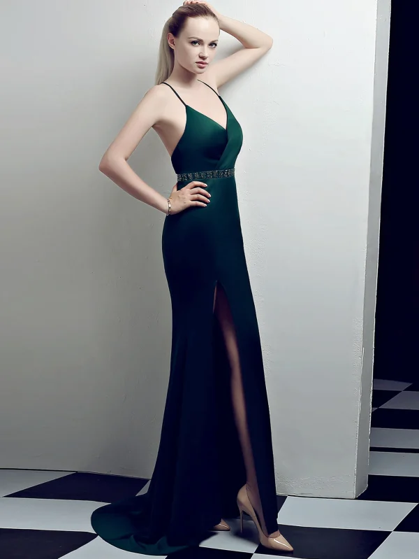 Elegant Summer Backless Slip Evening Dress - Image 3