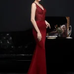 Sexy Rhinestone White Lace Dress - Image 13