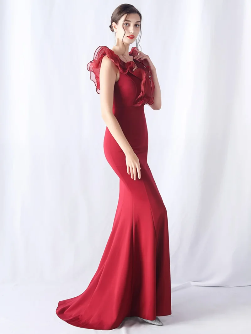 Elegant Luxury Mesh Bridesmaid Dress - Image 17