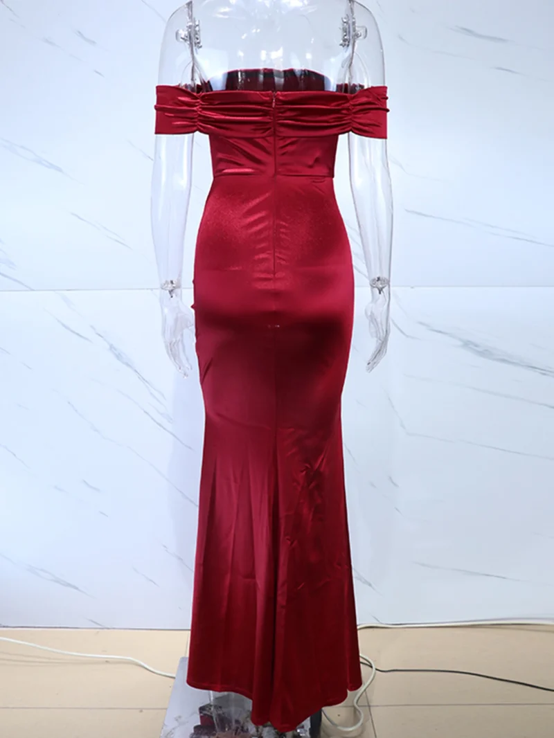 Sexy Backless Maxi Bridesmaid Evening Prom Dresses - Image 8