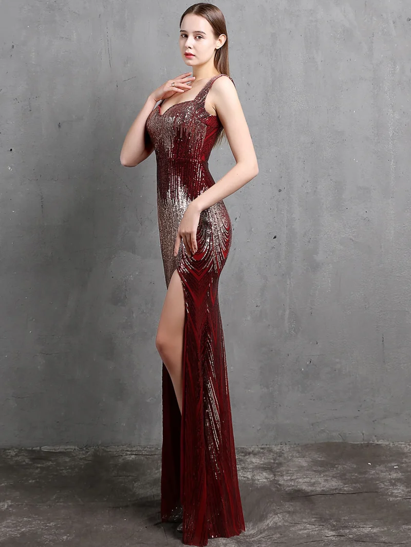 Sexy Backless Sequin Maxi Summer Dress - Image 4