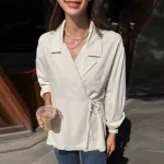 Asymmetric Lace-Up Shirt & Trousers - Image 5