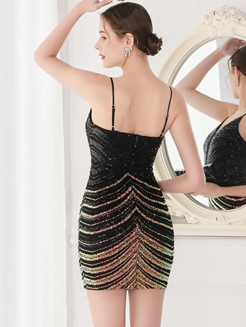 Luxury Backless Black Dress - Image 5