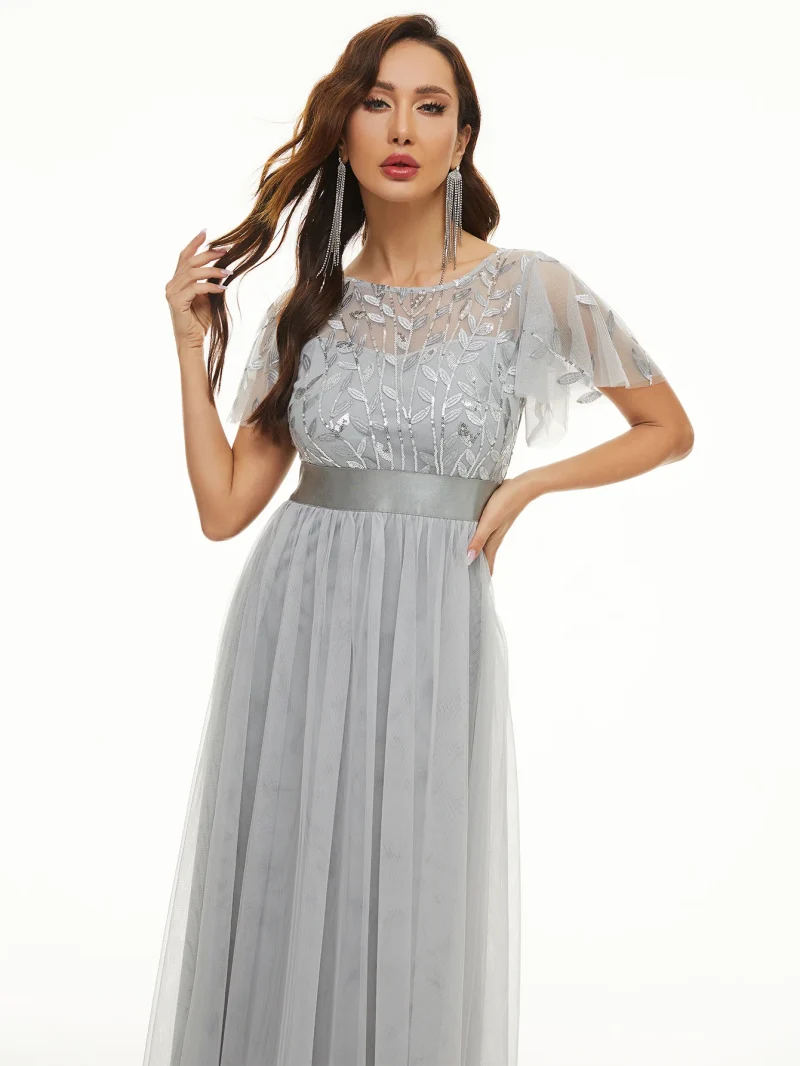 Elegant Mesh Maxi for Parties , Evening - Image 6