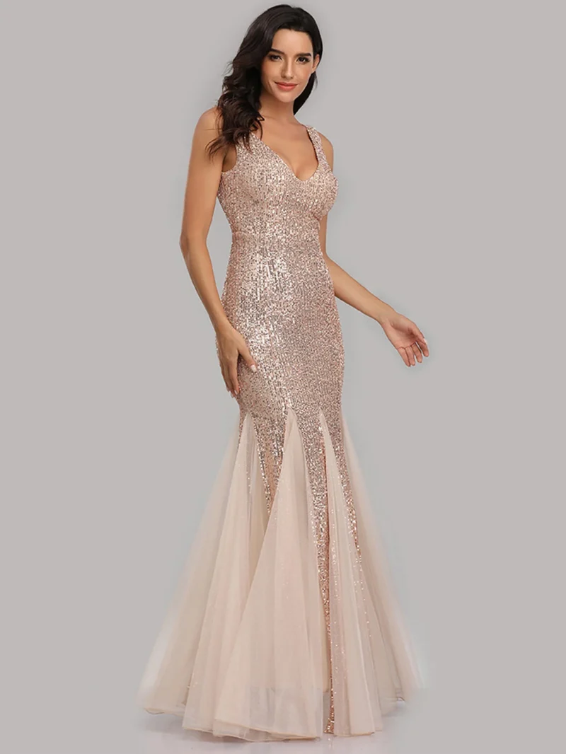 Sexy Backless Corset Bodycon Sequin Dress - Image 4