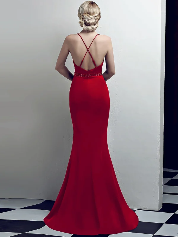 Elegant Summer Backless Slip Evening Dress - Image 6