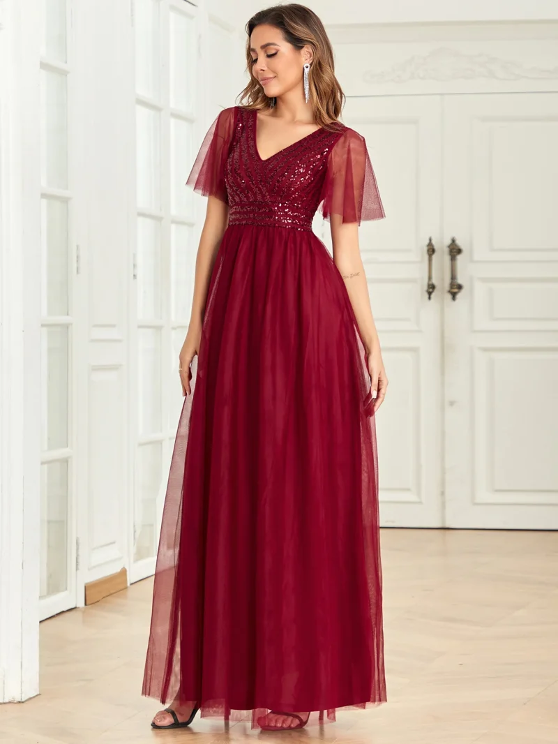 Dazzling Backless Sequin Maxi Dress - Image 5