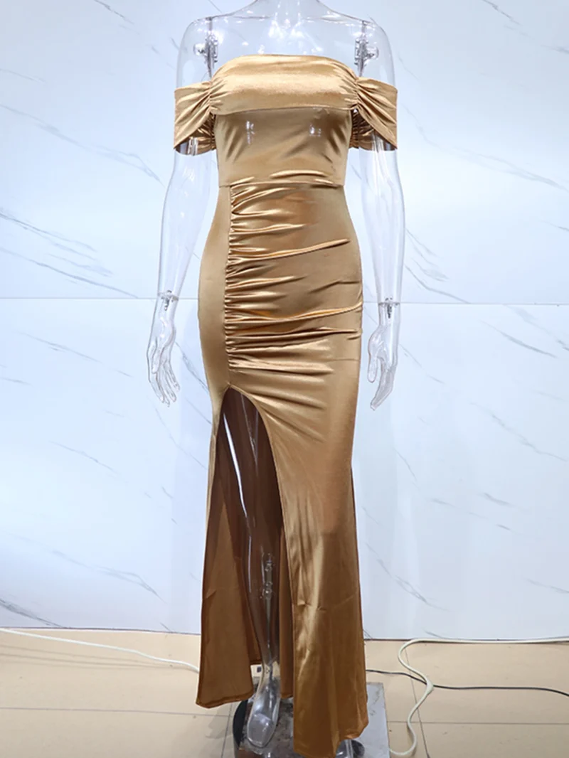 Sexy Backless Maxi Bridesmaid Evening Prom Dresses - Image 12
