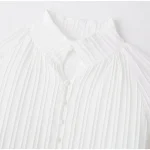 Loose Pleated Shirt & Wide Leg Pants for Women - Image 5