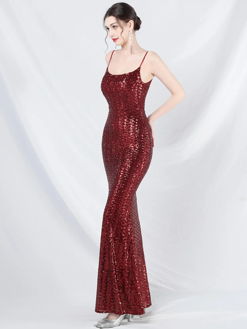 Women’s Sequin Slip Maxi Summer Dress - Image 20