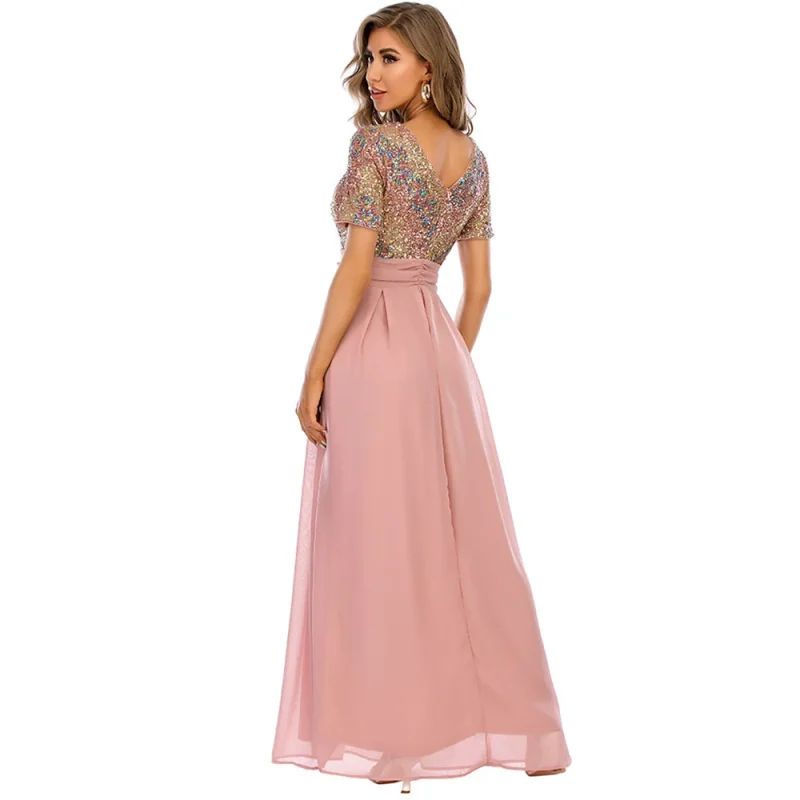 Elegant Sequin Maxi Dress with Long Sleeves - Image 9