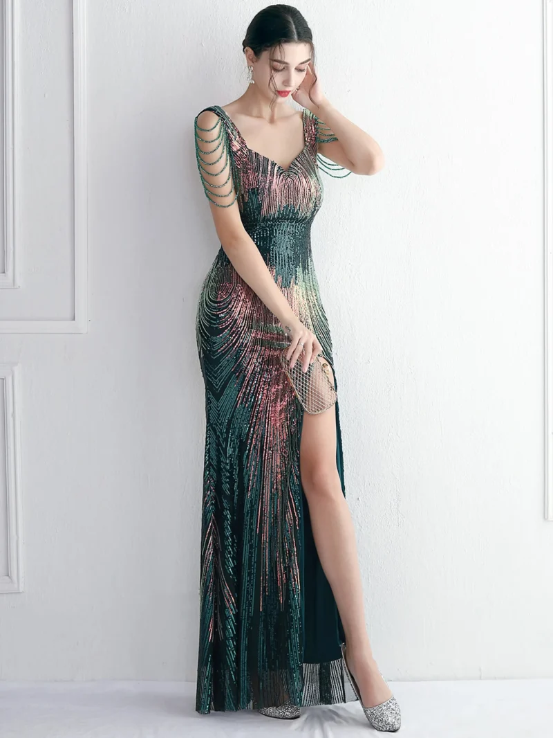 Sexy Backless Maxi Sequin Summer Dress - Image 21