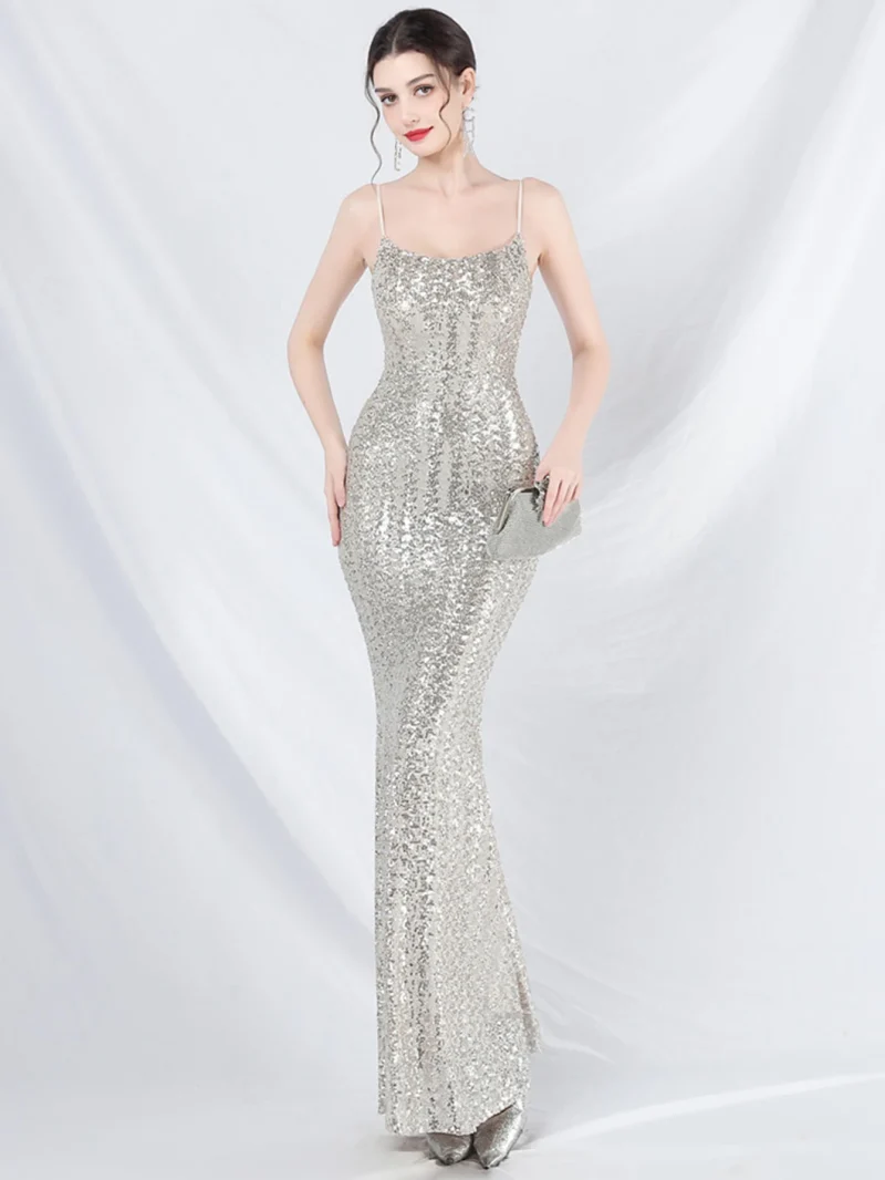 Women’s Sequin Slip Maxi Summer Dress - Image 16