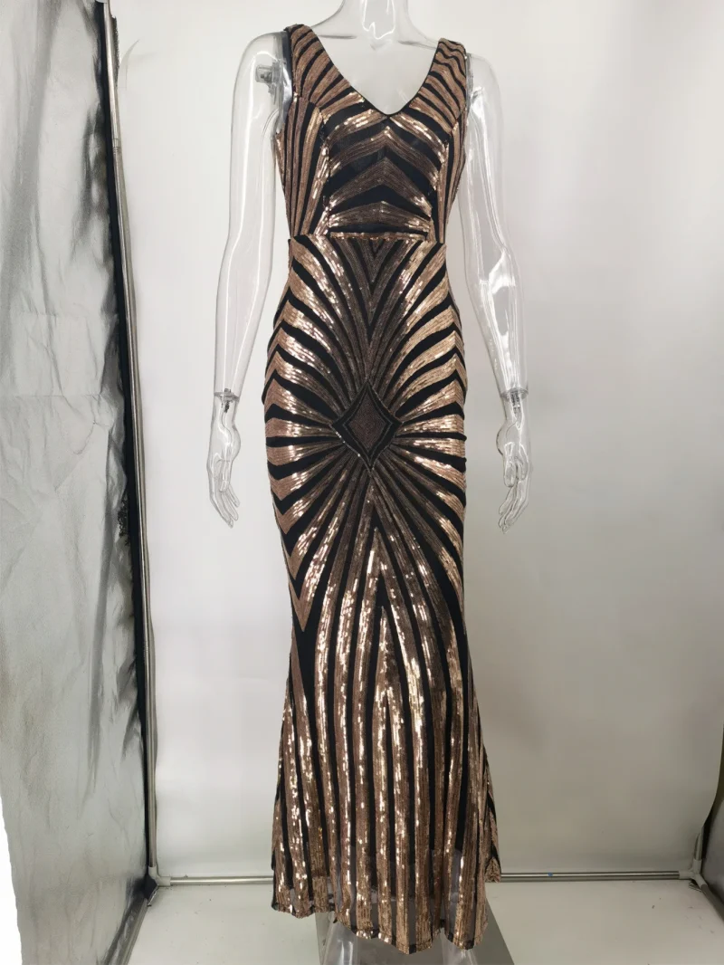 Elegant Vintage Maxi Dress - Image 8