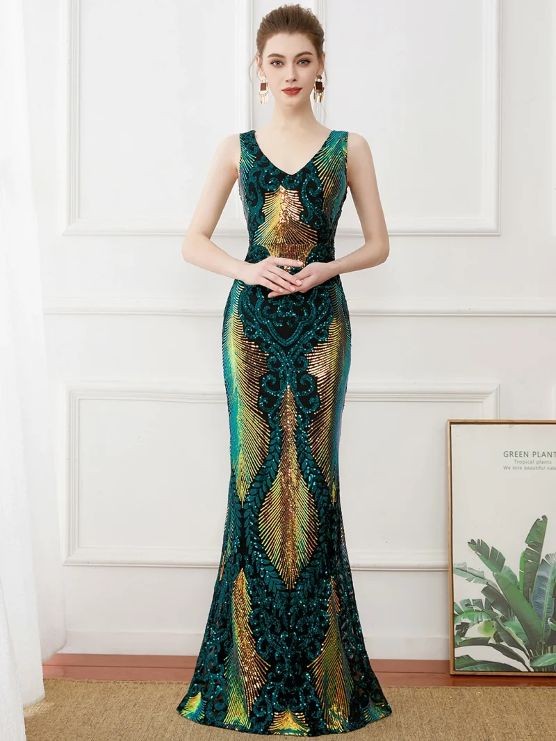 Backless Maxi Sequin Summer Dress Vestidos - Image 3