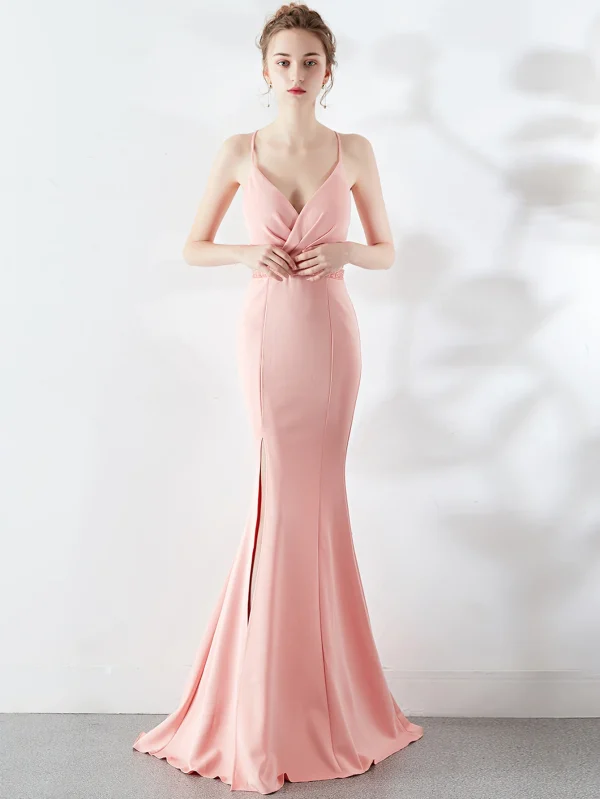 Elegant Summer Backless Slip Evening Dress - Image 7