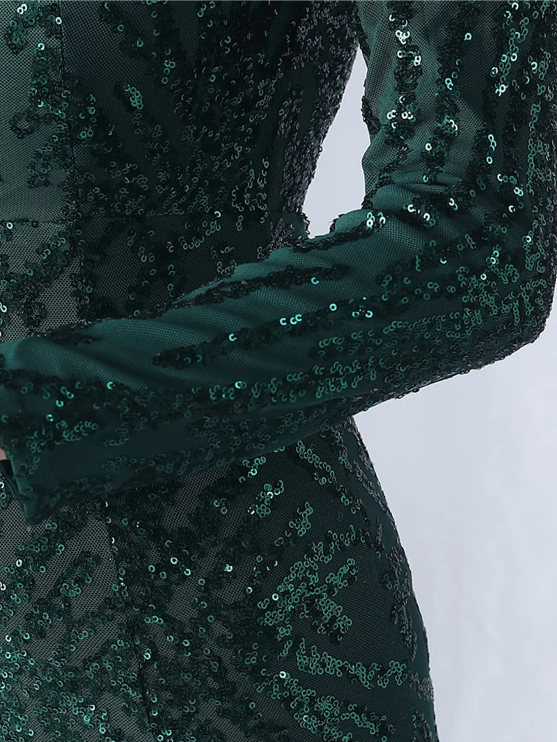 Sexy Backless Sequin Maxi with Mesh - Image 18