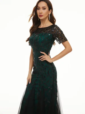 Elegant Bridesmaid Dress with Sequins