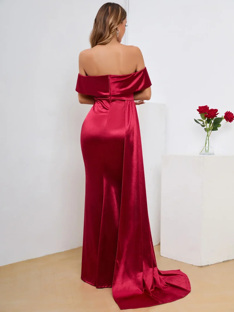 Bodycon Satin Summer Dress Elegant Luxury Birthday Party - Image 7