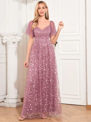 Sexy Sequin Mesh Maxi Dress