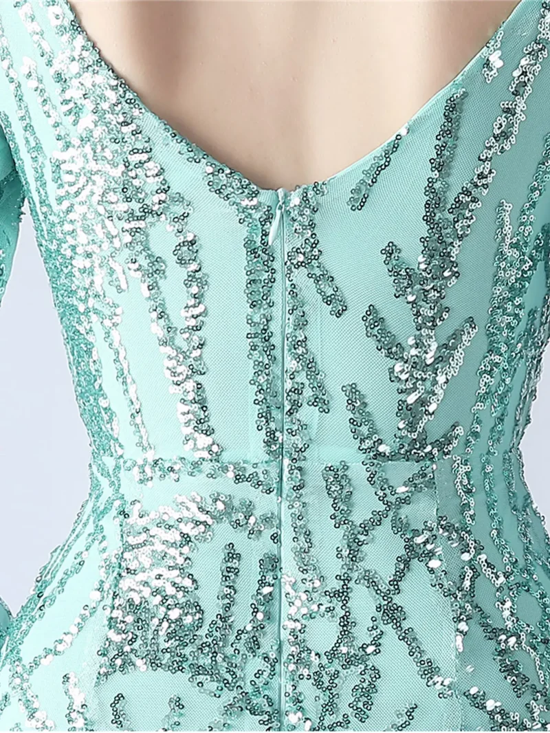 Sexy Backless Sequin Maxi with Mesh - Image 15