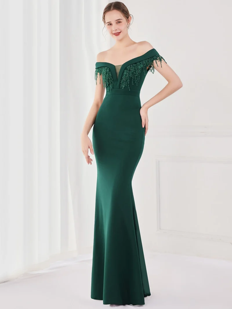 Sexy Rhinestone Long Evening Dress - Image 13