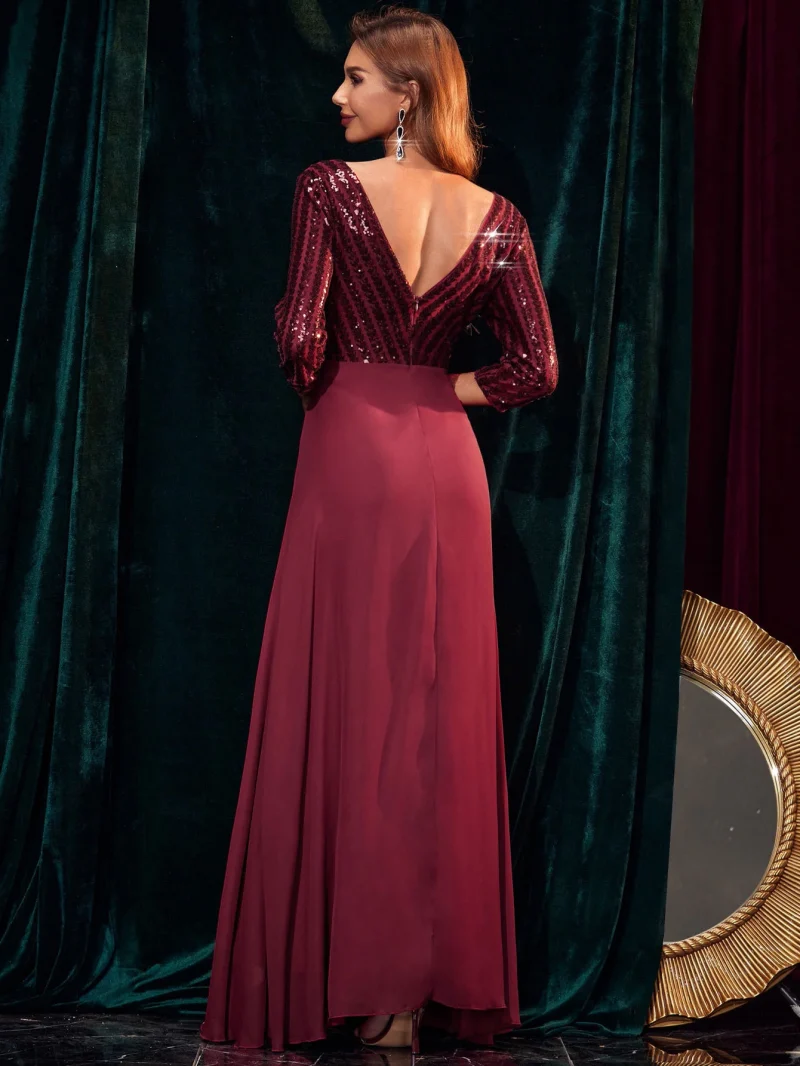 Sexy Backless Corset Sequin Maxi Dress - Image 34