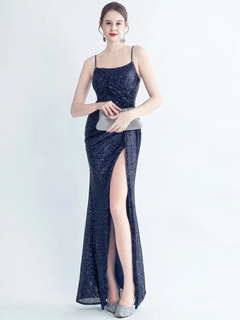 Luxury Backless Sequin Maxi Dress - Image 12