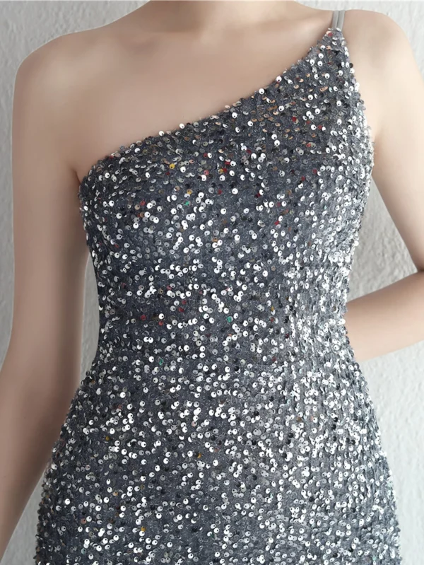 Luxury Black , White Sequin Fishtail Dress - Image 6