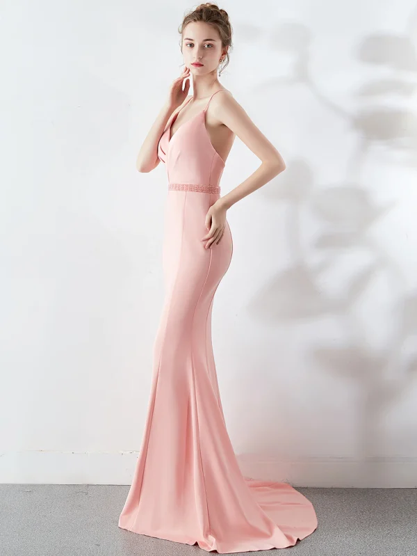 Elegant Summer Backless Slip Evening Dress - Image 8