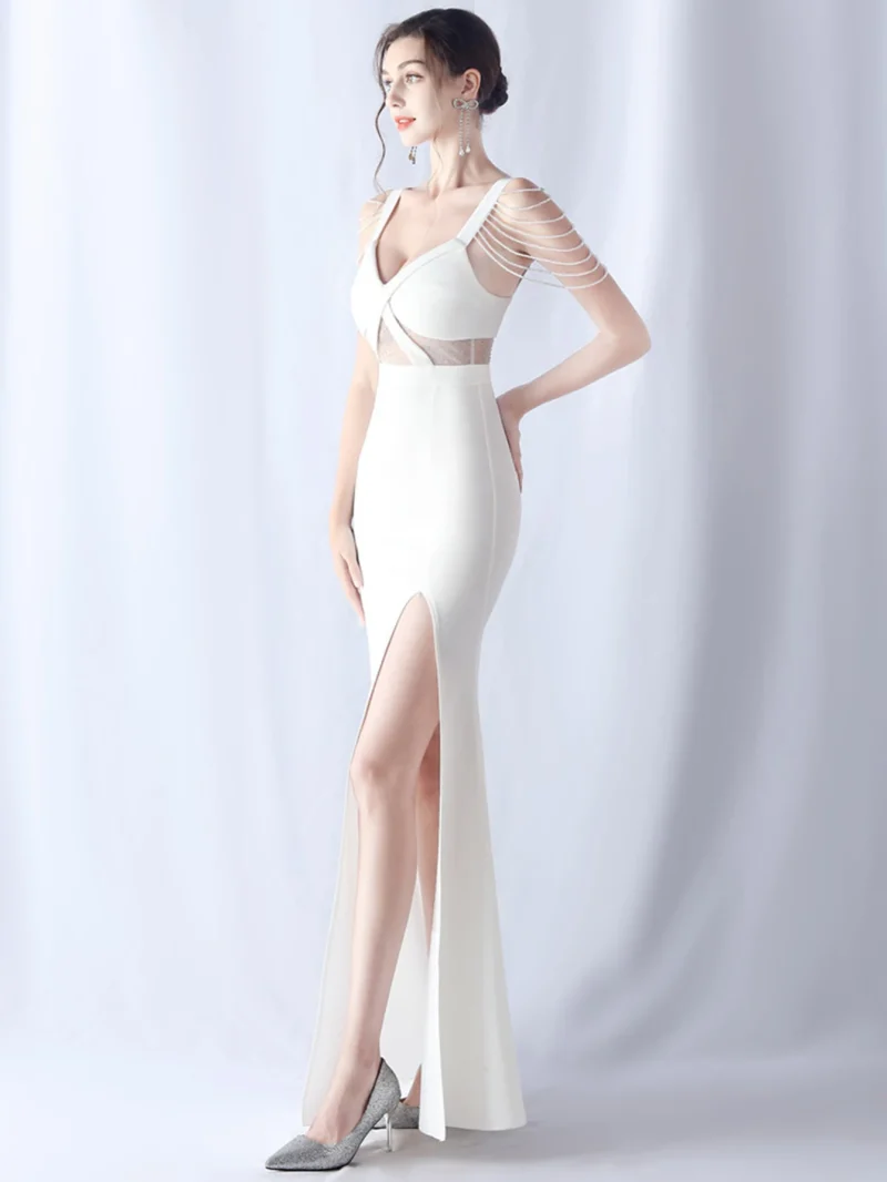 Summer Party Dress with Diamond Accents - Image 8