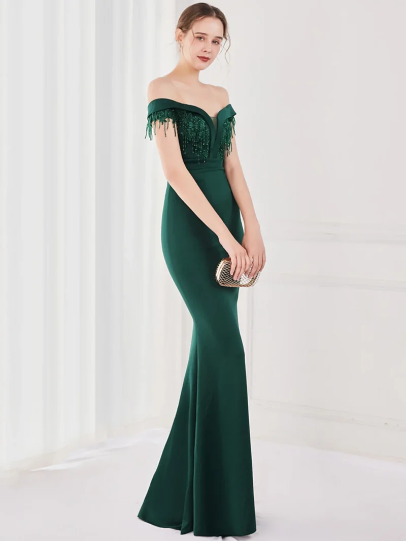 Sexy Rhinestone Long Evening Dress - Image 14