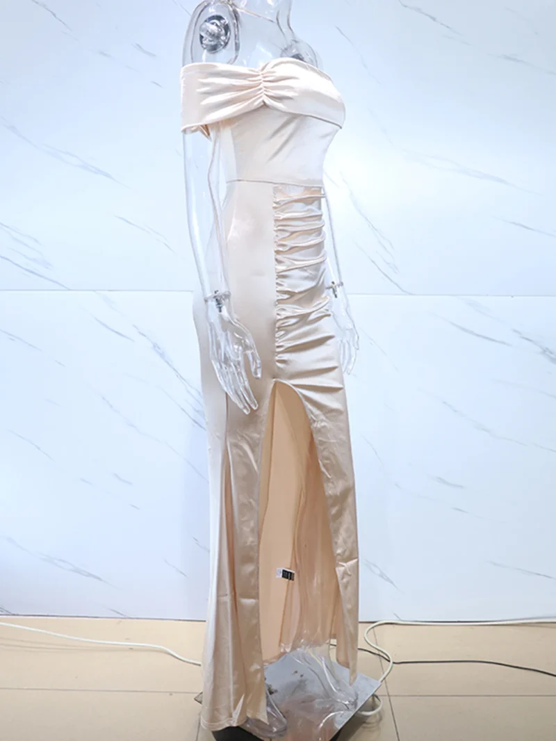 Sexy Backless Maxi Bridesmaid Evening Prom Dresses - Image 15