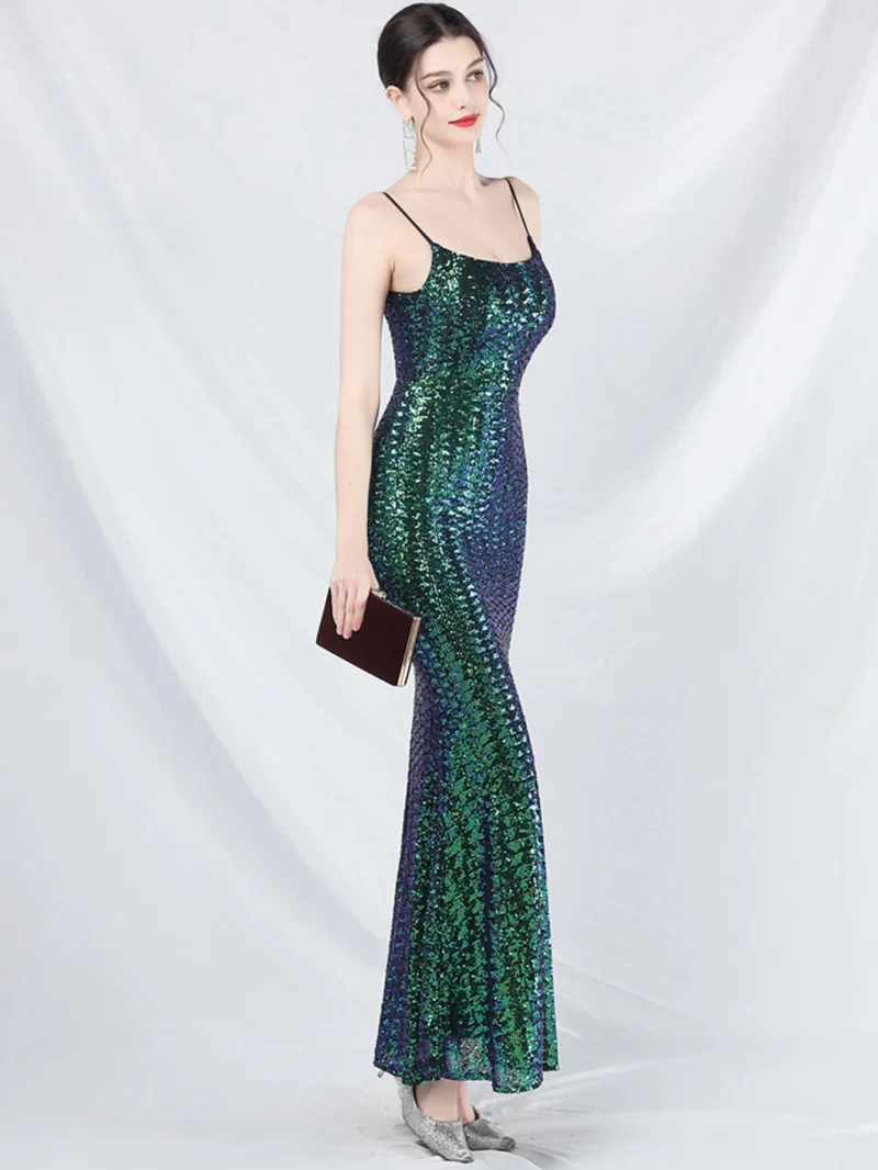 Women’s Sequin Slip Maxi Summer Dress - Image 11