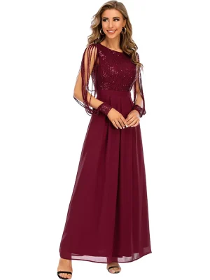 Elegant Sequin Maxi Dress with Long Sleeves