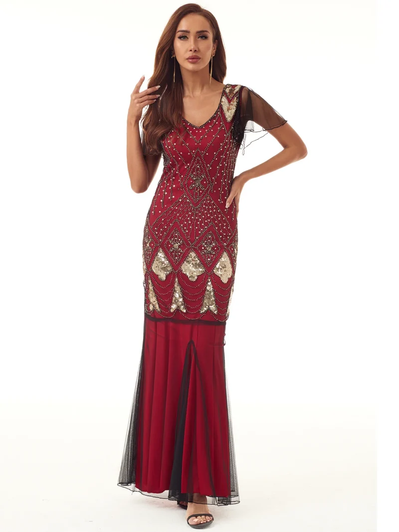 Sexy Backless Sequin Maxi Summer Dress - Image 10
