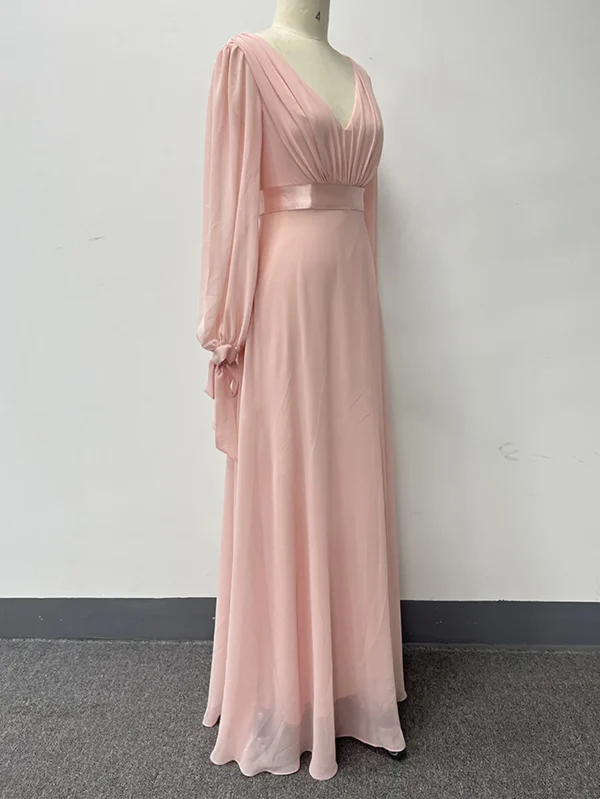 Sexy Backless Pink Maxi Chiffon Summer Dress Women - Image 8