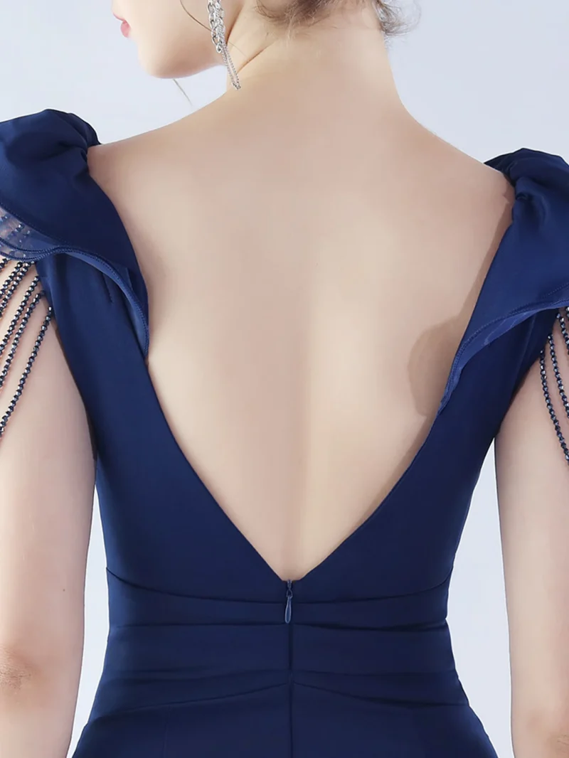 Sparkling Black Backless Maxi Dress - Image 10