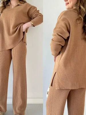 Knitted Spring Pullover & Pants Set