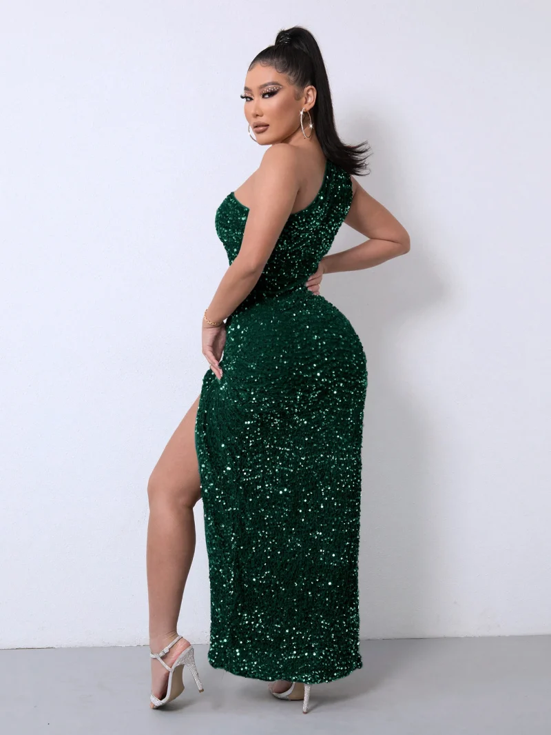Sexy Backless Black Sequin Maxi Summer Dress Women - Image 11