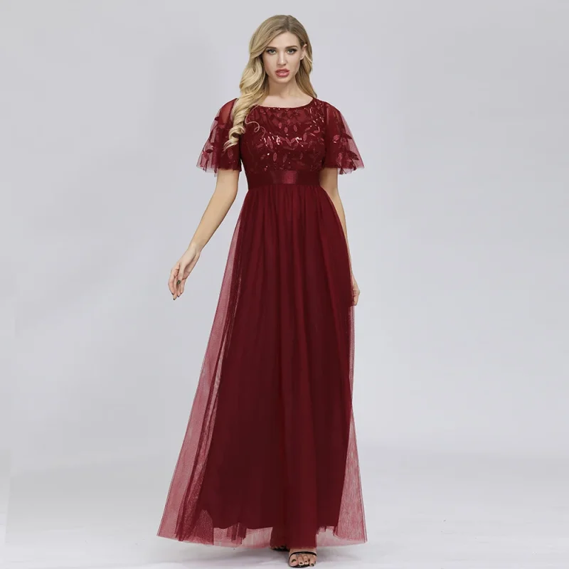 Sexy Sequin Mesh Maxi Dress