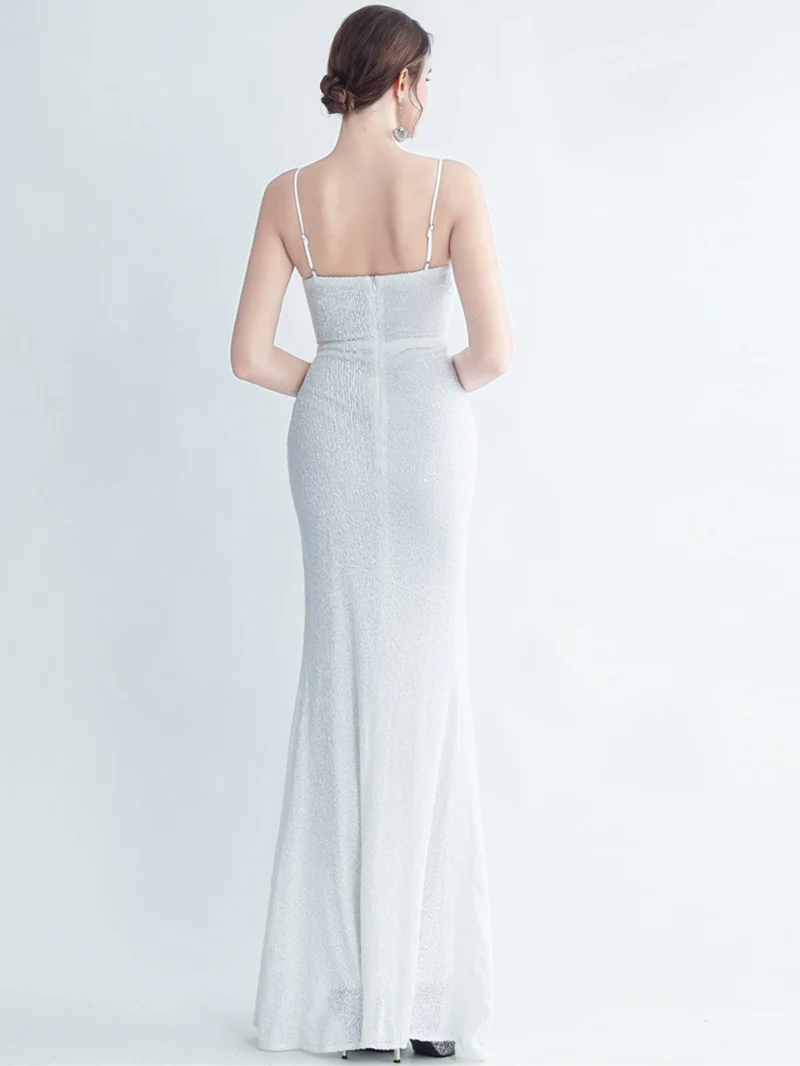 Luxury Backless Sequin Maxi Dress - Image 2